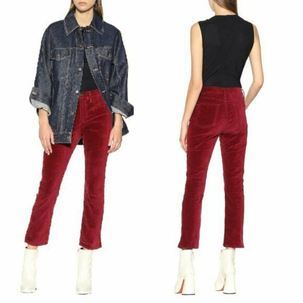 3x1 Higher Ground Cropped Stretch-cotton Velvet 25